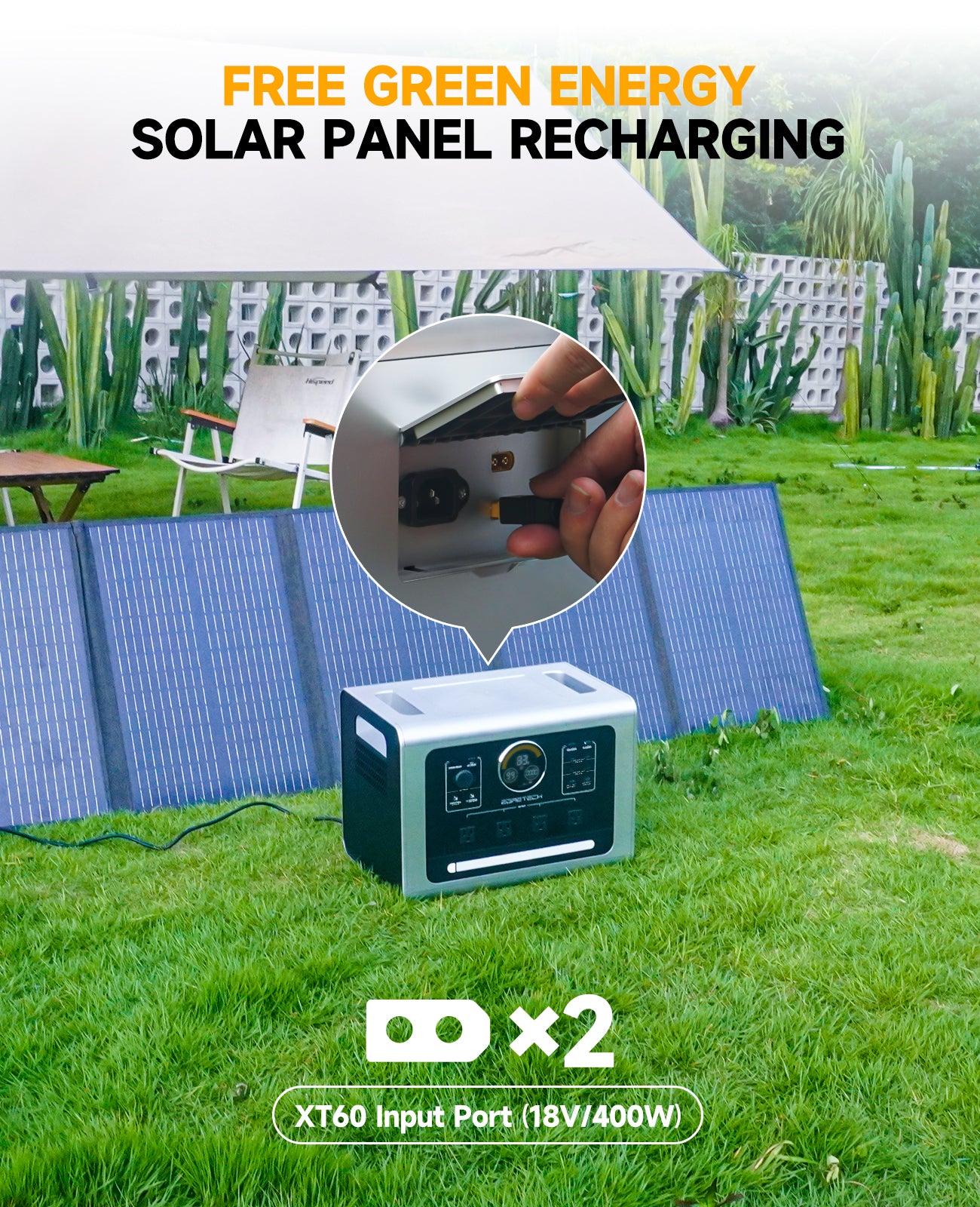 Sonic 2200W Power Station+200W Solar Panel