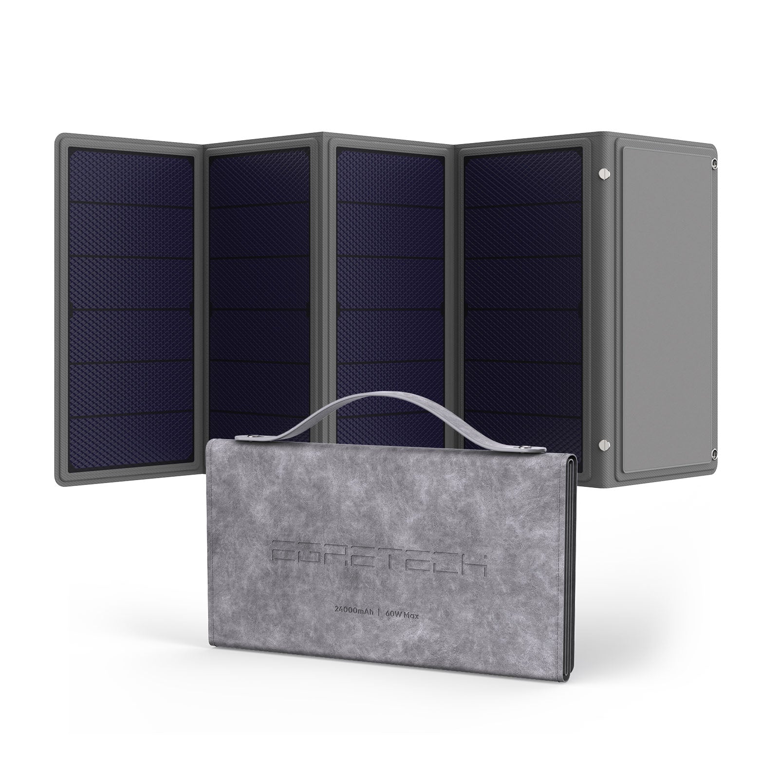 24W 24000mAh Solar Power Bank with 88.8W Lithium Battery EGRETECH