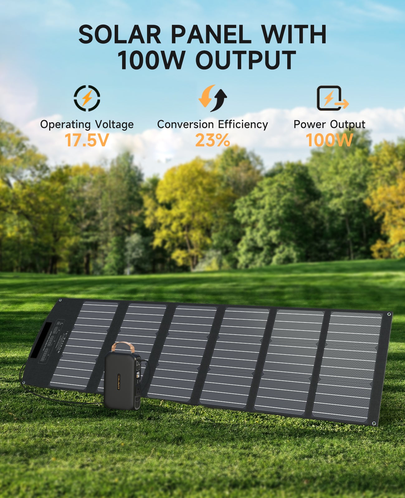 Egretech Sonic 100W Portable Solar Panel