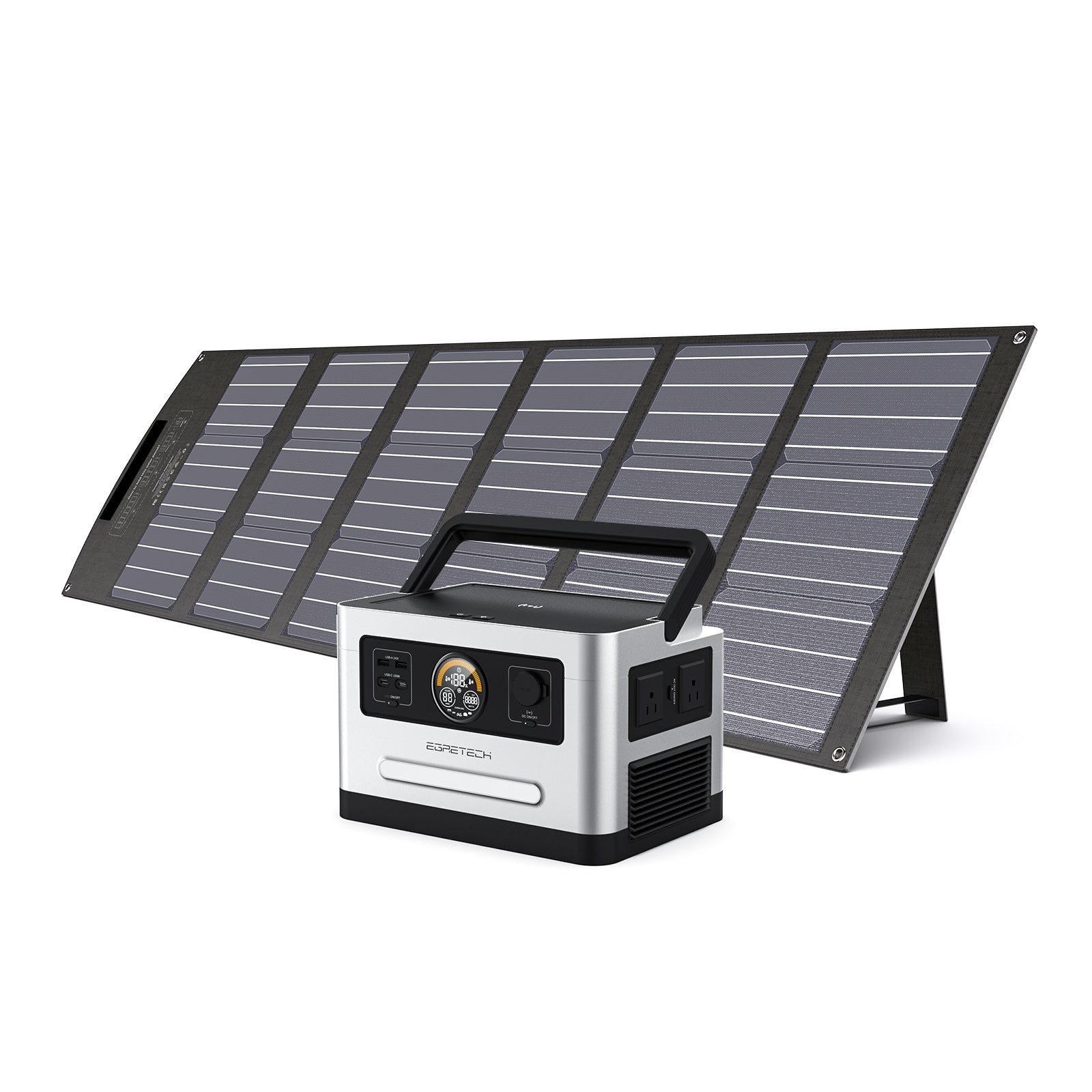EGRETECH 1200W Portable Power Station with Foldable Solar Panel